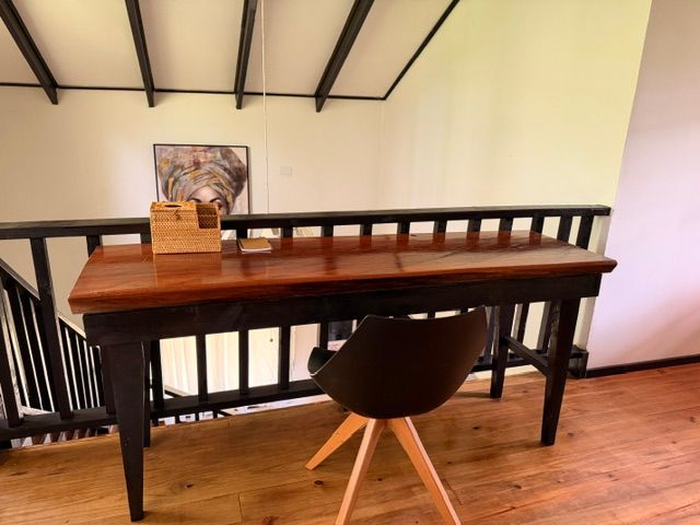 The desk on the landing