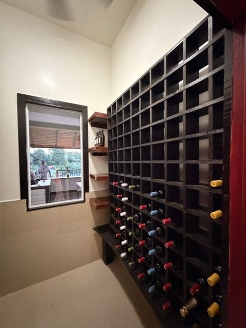 The restaurant wine wall